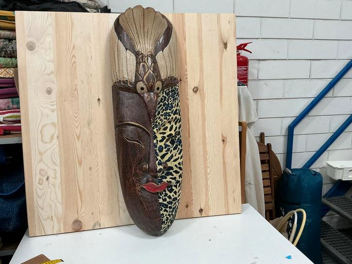 Houten masker met uniek design.WD-026, Antiek en Kunst, Kunst | Niet-Westerse kunst, Ophalen