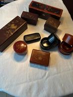 Japans lot met 6 diverse vintage lakwerk doosjes, Ophalen of Verzenden