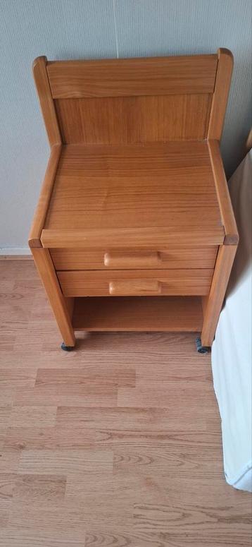Houten Nachtkastje met 2 Lades