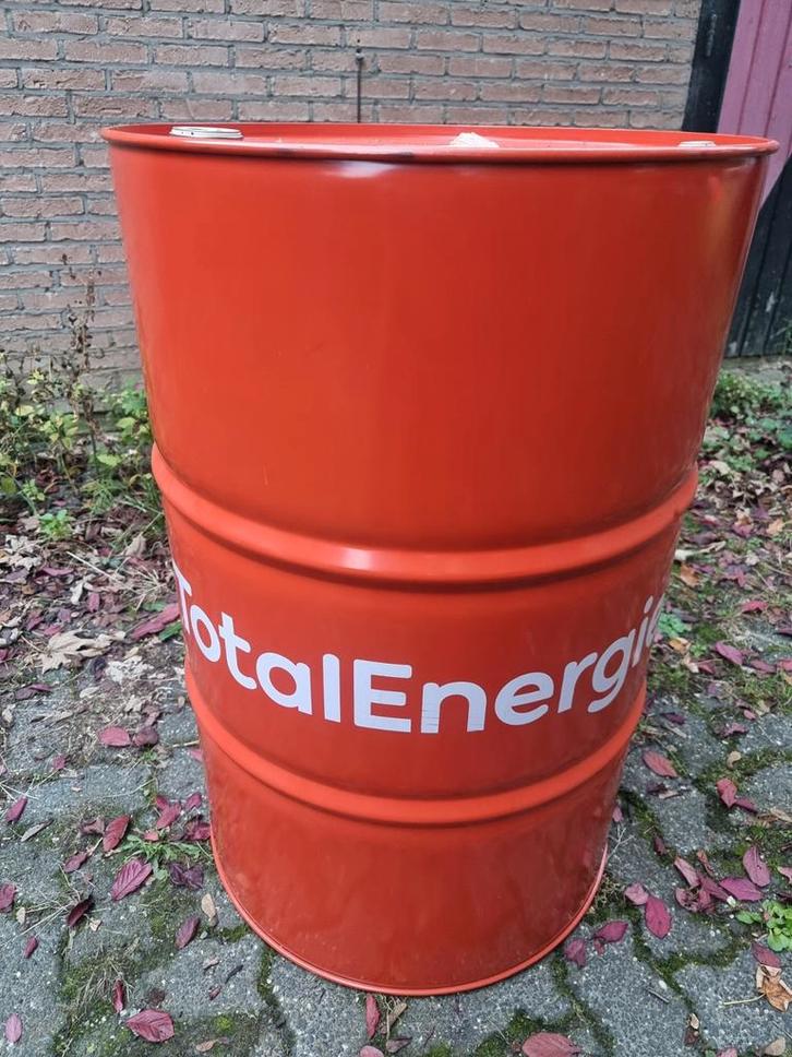 Olievat Vuurton - Leeg 200 Liter Total Vat, Tuin en Terras, Vuurkorven, Gebruikt, Ophalen