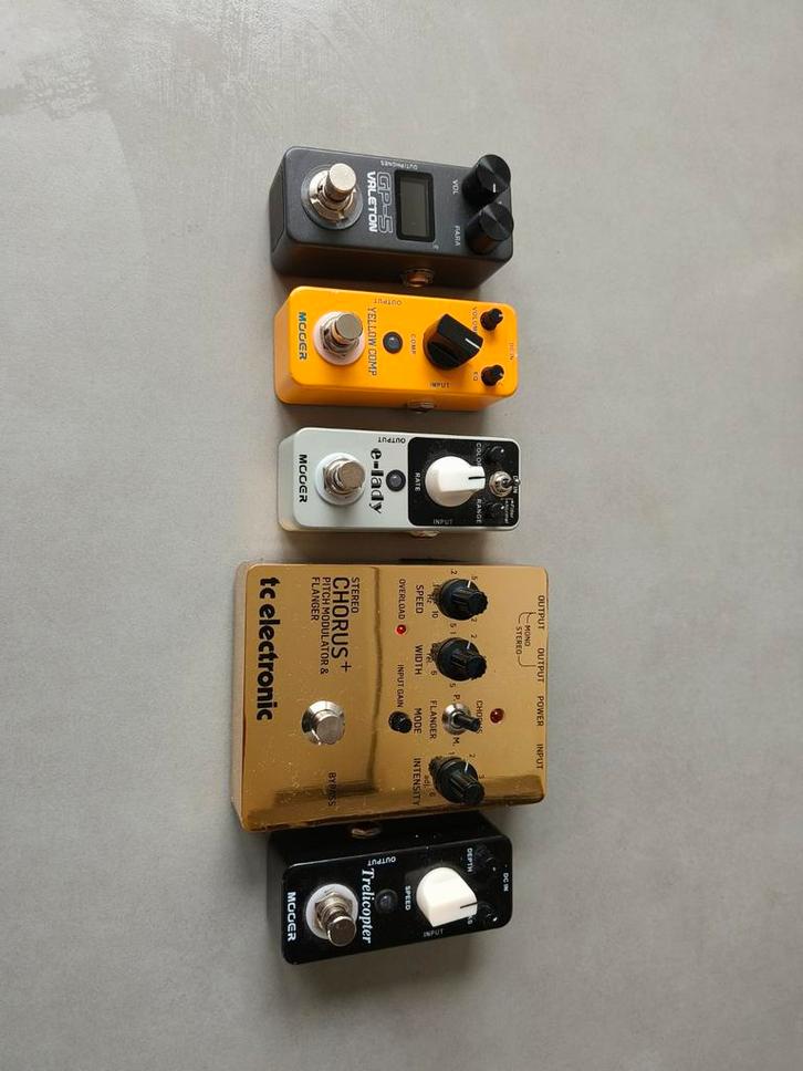 Te koop mooer, valeton, tc electronic, fender engine room, Muziek en Instrumenten, Effecten, Zo goed als nieuw, Chorus, Compressor