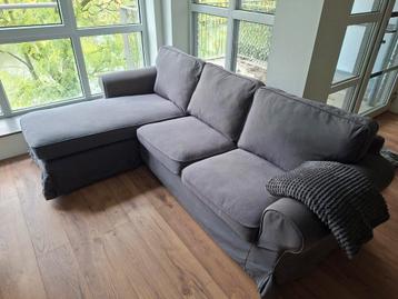 Ektorp 3-zitsbank met chaise longue donkergrijs beschikbaar voor biedingen