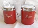 Vintage Brabantia - Peper en Kaneel - voorraad busjes - rood, Ophalen of Verzenden, Gebruikt