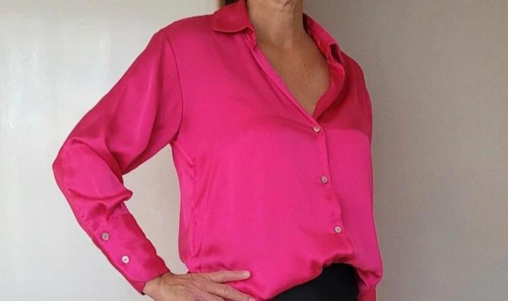 Erg mooie Zara blouse S Fuchsia roze, Kleding | Dames, Blouses en Tunieken, Zo goed als nieuw, Maat 36 (S), Roze, Ophalen of Verzenden