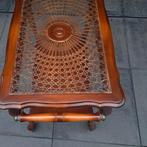 Vintage Serveerwagen met Rotan Blad en glasplaat, Ophalen