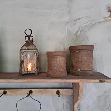 Brocante oud Frans lantaarntje lantaarn hoogte 28cm *Etage3* beschikbaar voor biedingen
