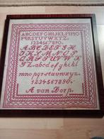 Antiek geborduurde letterlap, Ophalen of Verzenden