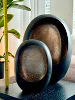 Set van 2 Windlichten - egg - ei vormig, Ophalen, 25 tot 50 cm, Zwart, Zo goed als nieuw