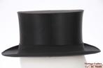 vintage Chapeau Claque Vouwbare hoge hoed zwart zijde 54 =XS, Ophalen of Verzenden, Gebruikt, Handschoenen, Hoed of Pet