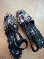 sleehakken met zwarte en zilvere pailletten - mt 40, Zwart, Zo goed als nieuw, Sandalen of Muiltjes, Toledo