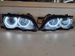 Koplamp set angel eyes BMW 3-serie E46 sedan/touring facelif, Ophalen of Verzenden, Gebruikt, BMW