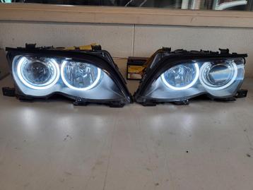 Koplamp set angel eyes BMW 3-serie E46 sedan/touring facelif beschikbaar voor biedingen