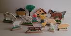 Oude, vintage, houten boerderij figuren, Antiek en Kunst, Antiek | Speelgoed, Ophalen of Verzenden