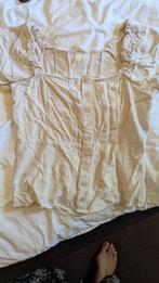 Beige corset-achtig blousje - H&M - M valt als S, H&M, Verzenden, Beige, Zo goed als nieuw