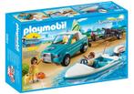 Playmobil 6864 Pick-up met speedboot met onderwatermotor, Ophalen, Gebruikt, Complete set