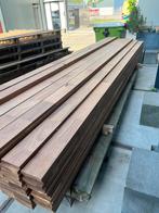 Juni Actie! Gevingerlaste vlonderplanken hardhout 25x145, Tuin en Terras, Palen, Balken en Planken, Ophalen, Planken, Nieuw, Hardhout