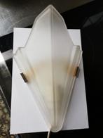 Set van twee art deco wandlampen frosted glas Vintage lampen, Ophalen of Verzenden, Zo goed als nieuw, Glas, Vintage, art deco, klassiek