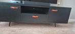 Zwarte tv meubel 1.60m breed., Ophalen, Gebruikt, 50 tot 100 cm, Minder dan 100 cm