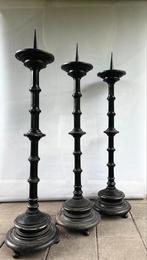 Grote Houten Kandelaars  per stuk te koop, Antiek en Kunst, Ophalen of Verzenden, Overige materialen