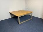9 x Bench bureau Ahrend, bamboe, 180 x 190 cm., Huis en Inrichting, Bureaus, Ophalen, In hoogte verstelbaar, Gebruikt