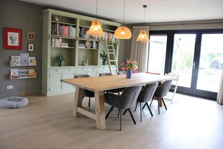 Grote Boekenkast met Ladder, Huis en Inrichting, Kasten | Boekenkasten, Gebruikt, 200 cm of meer, 25 tot 50 cm, Met lade(s), Overige houtsoorten