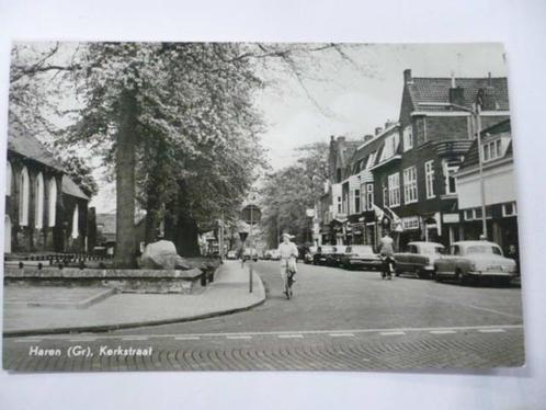 haren gr. panorama kerkstraat zeer mooi gelopen jaren 60, Verzamelen, Ansichtkaarten | Nederland, Gelopen, Groningen, 1940 tot 1960