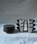 Vintage IKEA RVS espresso set kopjes en schotels | jaren 90, Ophalen, Overige materialen, Overige stijlen, Kop(pen) en/of Schotel(s)