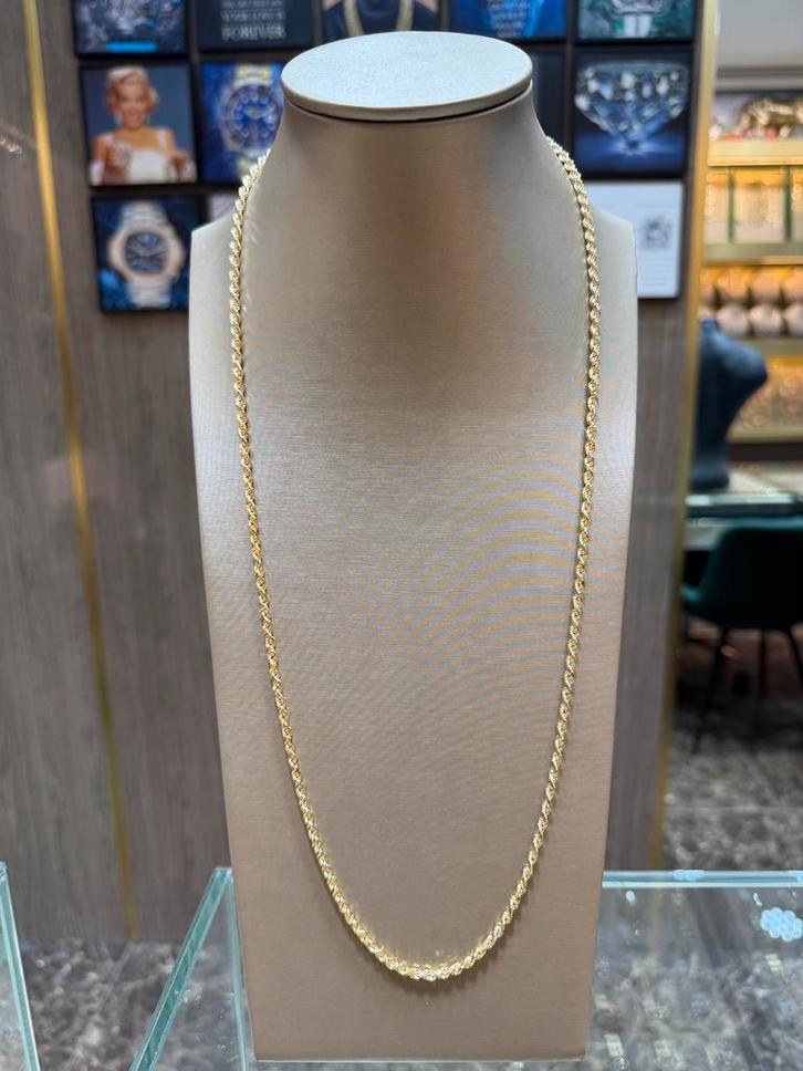 14KT Goud - 22.6 Gram - Ketting - ROPE - Gedraaide Ketting, Sieraden, Tassen en Uiterlijk, Kettingen, Nieuw, Goud, Ophalen