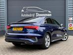 Audi A3 Limousine 30 TFSI S Edition | S-Line | Sfeerverl. |, 65 €/maand, Gebruikt, Met garantie (alle), Blauw