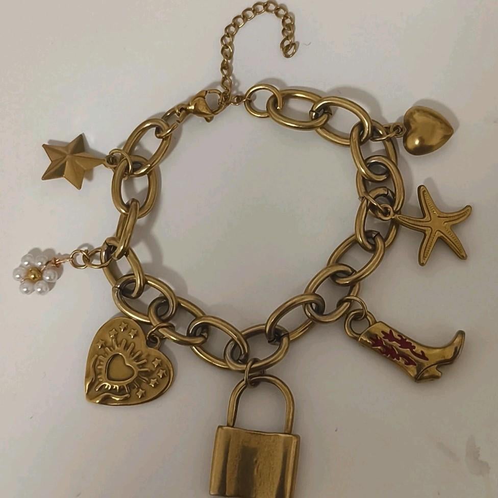 Handmade bedel armband, Overige materialen, Verzenden, Nieuw, Met bedels of kralen