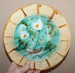 Antiek Babotine bord met vogels, Ophalen of Verzenden