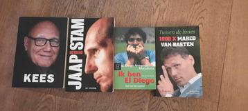 Vier sportboeken, van Basten, Diego, Jaap Stam beschikbaar voor biedingen