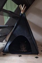 Trixie kattenmand tipi vilt antraciet (55X55X65 CM), Dieren en Toebehoren, Ophalen, Zo goed als nieuw