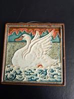 Porceleyne fles cloisonne tegel zwaan, Antiek en Kunst, Ophalen of Verzenden