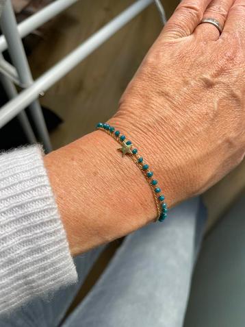 NIEUW Zack mooi dubbel armbandje verguld en flesssngroen beschikbaar voor biedingen