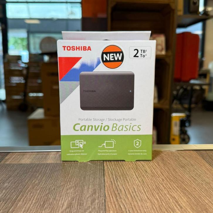 Toshiba Canvio Basics 2022 2TB Zwart Harde Schijf | NEW, Computers en Software, Harde schijven, Nieuw