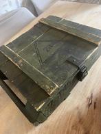 Houten leger kist, Huis en Inrichting, Woonaccessoires | Kisten, Ophalen of Verzenden, Zo goed als nieuw, 50 tot 100 cm, Minder dan 50 cm
