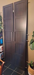 1 IKEA Pax deur Bergsbo zwartbruin 50x229 + 4 scharnieren, Doe-het-zelf en Verbouw, Deuren en Horren, Gebruikt, Minder dan 80 cm