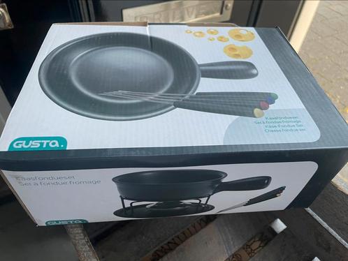 Gusta Kaasfondueset Zwart incl 4 vorken nieuw in de doos, Huis en Inrichting, Keuken | Keukenbenodigdheden, Zo goed als nieuw