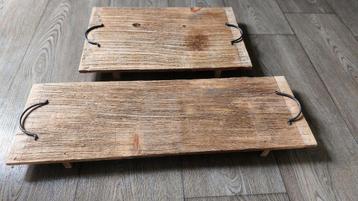 2x houten plateau  beschikbaar voor biedingen