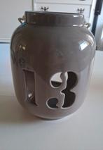 Grijze kandelaar met nummer 13, Overige materialen, Ophalen of Verzenden, Zo goed als nieuw, Grijs