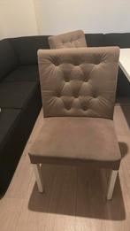 Taupe kleur eetstoelen zo goed als nieuw, Huis en Inrichting, Stoelen, Ophalen, Gebruikt, Overige kleuren