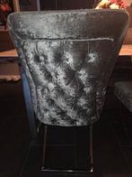 Elegante Eettafel marmer met 4 Croco Stoelen -, Huis en Inrichting, Ophalen, Zo goed als nieuw, 4 tot 6 stoelen