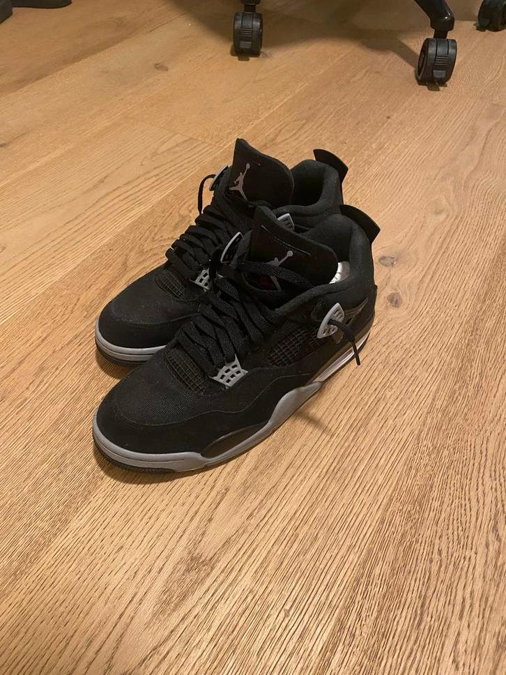 Nike Jordan 4 - Black Canvas (EU 46), Kleding | Heren, Schoenen, Zo goed als nieuw, Sneakers of Gympen, Zwart, Ophalen of Verzenden