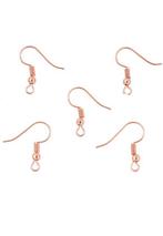 Metalen Franse oorhaken 20 x 18 mm rosé goudkleur (10 paar), Verzenden, Nieuw, Overige typen