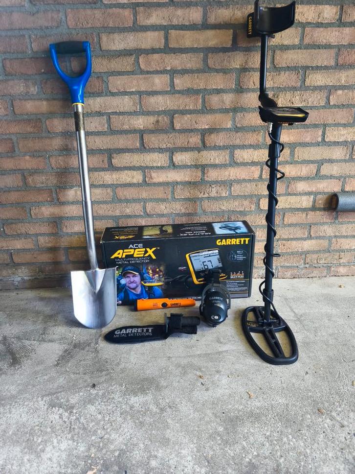 Garrett Apex viper set, Hobby en Vrije tijd, Metaaldetectors, Zo goed als nieuw, Meer dan 30 cm, Garrett, Discriminatie metaaldetectie
