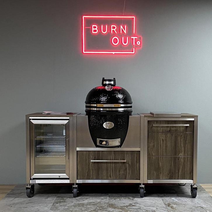 BurnOut BBQ 192 met Monolith grill, Tuin en Terras, Buitenkeukens, Nieuw, Ophalen