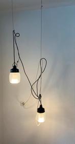 Originele industriële potlampen, bieden is toegestaan, Huis en Inrichting, Lampen | Hanglampen, Ophalen of Verzenden, Zo goed als nieuw