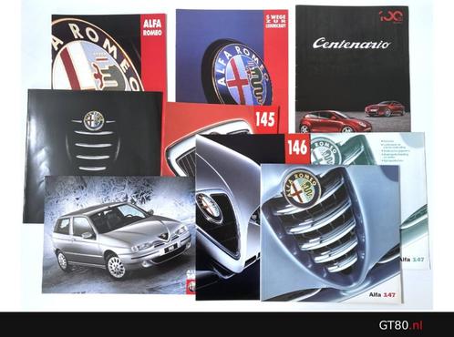 Alfa Romeo – Verzameling met 9 folders, Boeken, Auto's | Folders en Tijdschriften, Zo goed als nieuw, Alfa Romeo, Verzenden