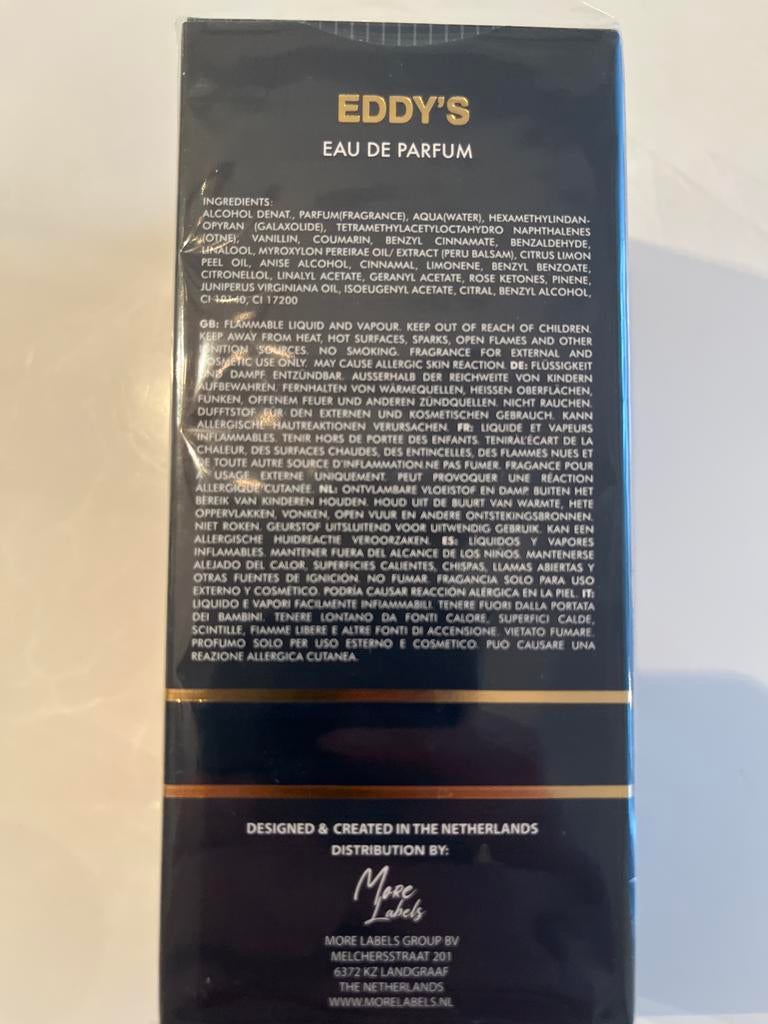 EDDY'S Parfum - Golden Tonka & Vanilla Essence - Nieuw, Ophalen of Verzenden, Nieuw